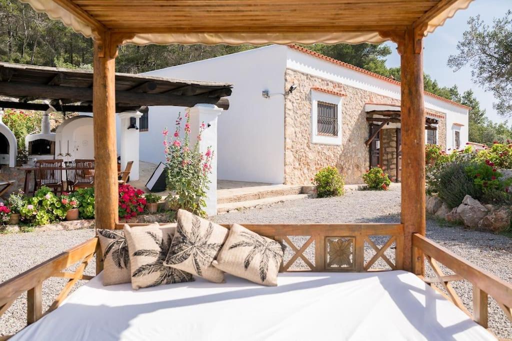 Casa Can Lluc Con Piscina, Jardin Y Vista Al Campo Сан-Мигель-де-Балан Экстерьер фото