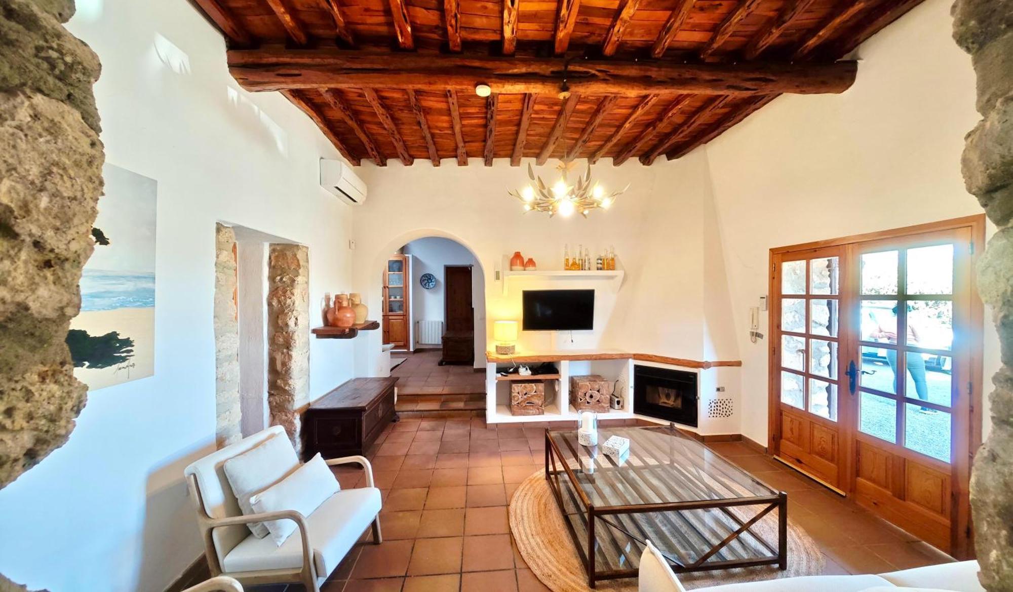 Casa Can Lluc Con Piscina, Jardin Y Vista Al Campo Сан-Мигель-де-Балан Экстерьер фото